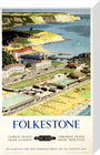BR(SR) poster. Folkestone by Ronald Lampitt stretched canvas medium none Art Print - Science Museum Shop