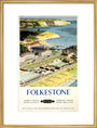 BR(SR) poster. Folkestone by Ronald Lampitt art print large gold Art Print - Science Museum Shop
