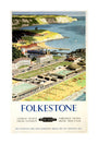BR(SR) poster. Folkestone by Ronald Lampitt unstretched canvas large none Art Print - Science Museum Shop