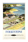BR(SR) poster. Folkestone by Ronald Lampitt unstretched canvas extra large none Art Print - Science Museum Shop