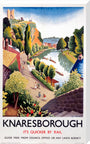 'Knaresborough', LNER poster, 1923-1947. stretched canvas extra large none Art Print - Science Museum Shop