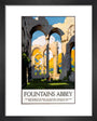'Fountains Abbey', LNER poster, 1923-1947. art print extra small black Art Print - Science Museum Shop