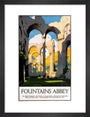 'Fountains Abbey', LNER poster, 1923-1947. art print small black Art Print - Science Museum Shop