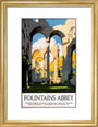 'Fountains Abbey', LNER poster, 1923-1947. art print small gold Art Print - Science Museum Shop
