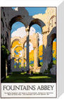 'Fountains Abbey', LNER poster, 1923-1947. stretched canvas small none Art Print - Science Museum Shop