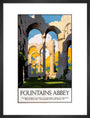 'Fountains Abbey', LNER poster, 1923-1947. art print medium black Art Print - Science Museum Shop