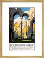 'Fountains Abbey', LNER poster, 1923-1947. art print medium gold Art Print - Science Museum Shop