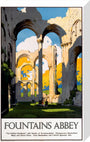 'Fountains Abbey', LNER poster, 1923-1947. stretched canvas medium none Art Print - Science Museum Shop