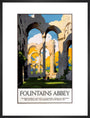 'Fountains Abbey', LNER poster, 1923-1947. art print large black Art Print - Science Museum Shop