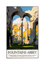'Fountains Abbey', LNER poster, 1923-1947. unstretched canvas medium none Art Print - Science Museum Shop