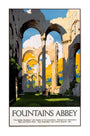 'Fountains Abbey', LNER poster, 1923-1947. unstretched canvas extra large none Art Print - Science Museum Shop