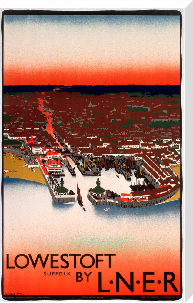 'Lowestoft', LNER poster, 1923-1947. stretched canvas extra large none Art Print - Science Museum Shop
