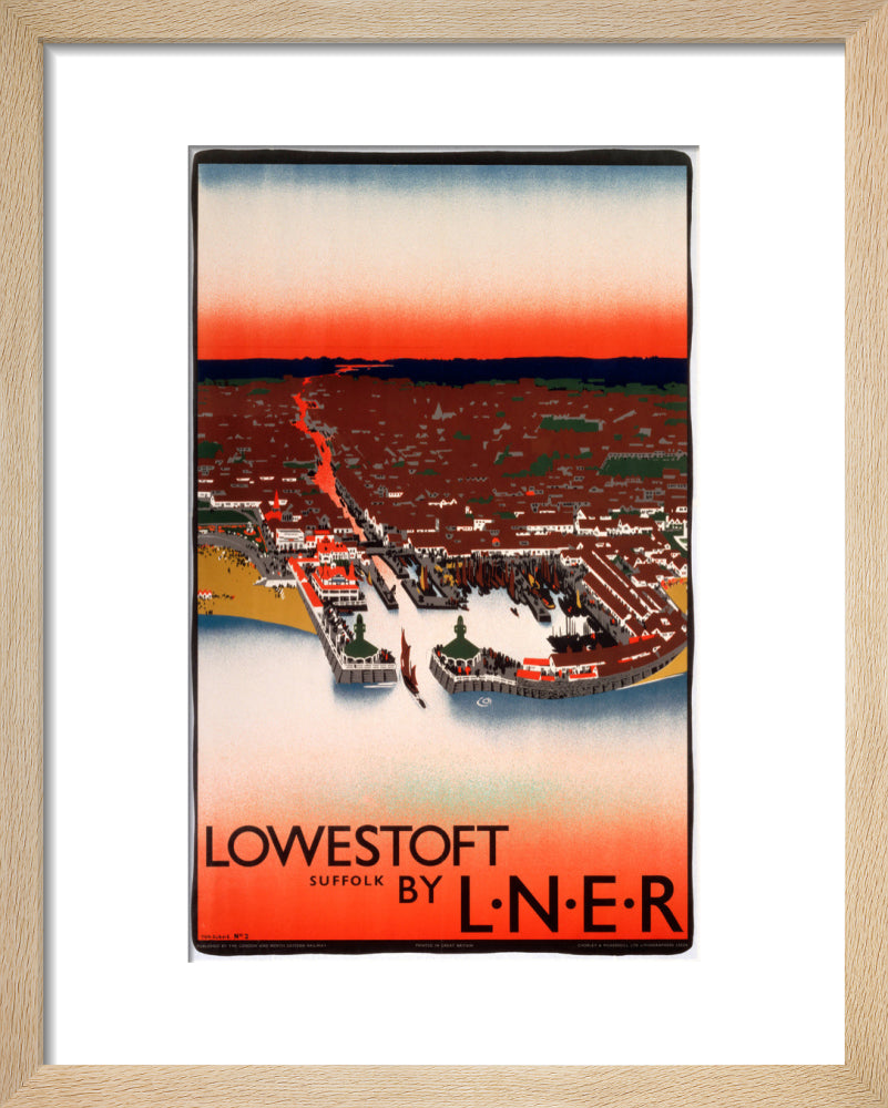 'Lowestoft', LNER poster, 1923-1947. art print extra small natural Art Print - Science Museum Shop
