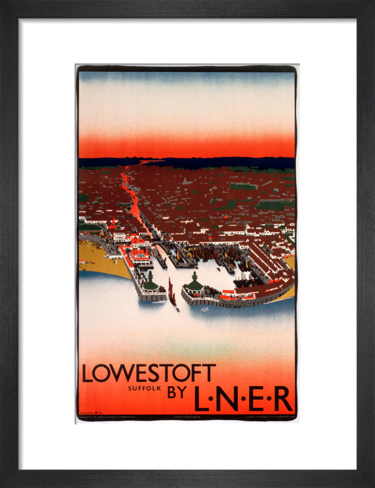 'Lowestoft', LNER poster, 1923-1947. art print small black Art Print - Science Museum Shop