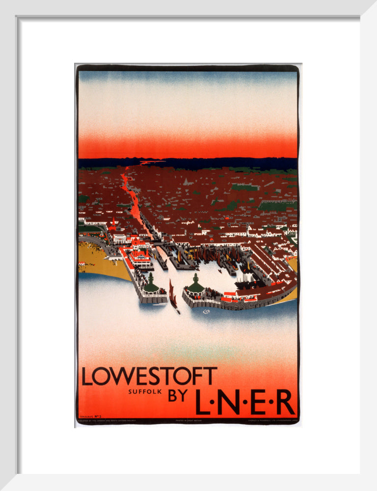 'Lowestoft', LNER poster, 1923-1947. art print small white Art Print - Science Museum Shop
