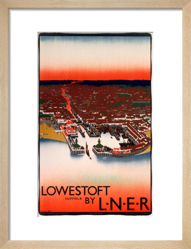 'Lowestoft', LNER poster, 1923-1947. art print small natural Art Print - Science Museum Shop