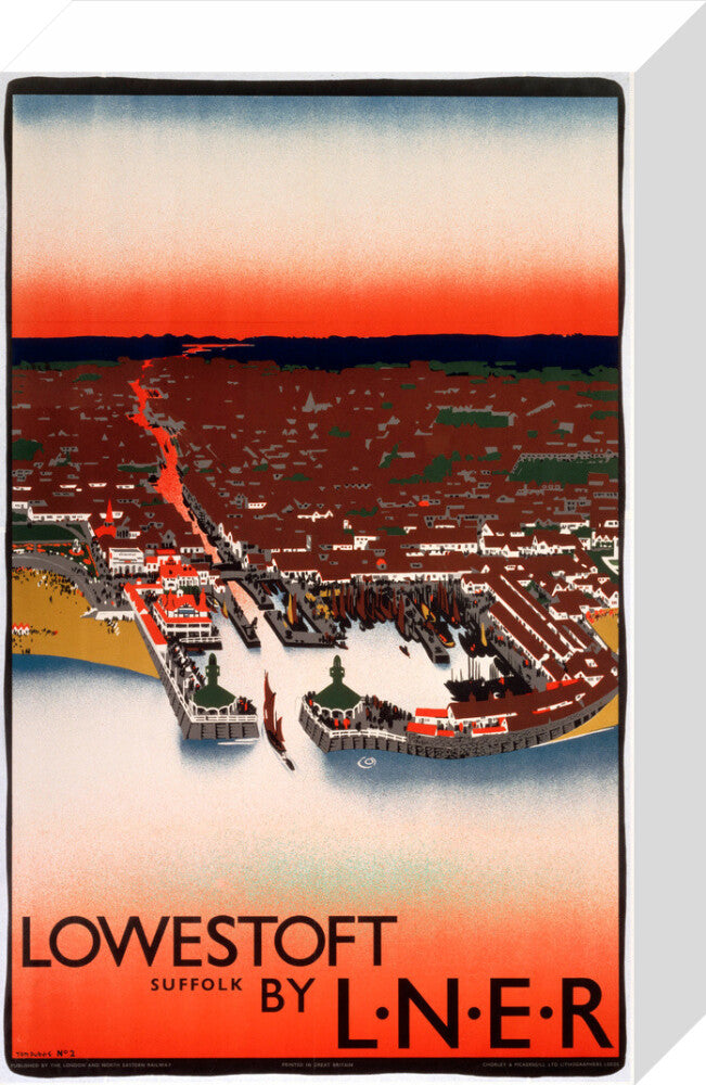 'Lowestoft', LNER poster, 1923-1947. stretched canvas small none Art Print - Science Museum Shop