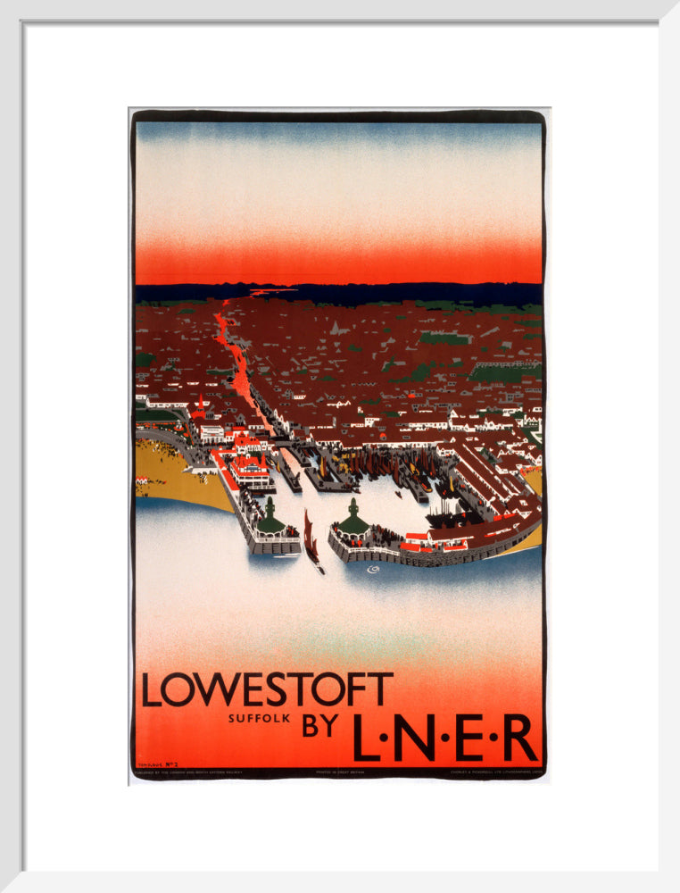 'Lowestoft', LNER poster, 1923-1947. art print medium white Art Print - Science Museum Shop