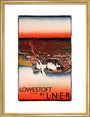 'Lowestoft', LNER poster, 1923-1947. art print medium gold Art Print - Science Museum Shop