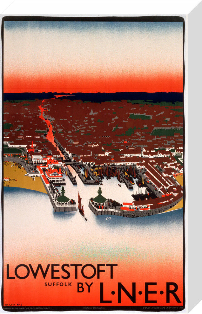 'Lowestoft', LNER poster, 1923-1947. stretched canvas medium none Art Print - Science Museum Shop