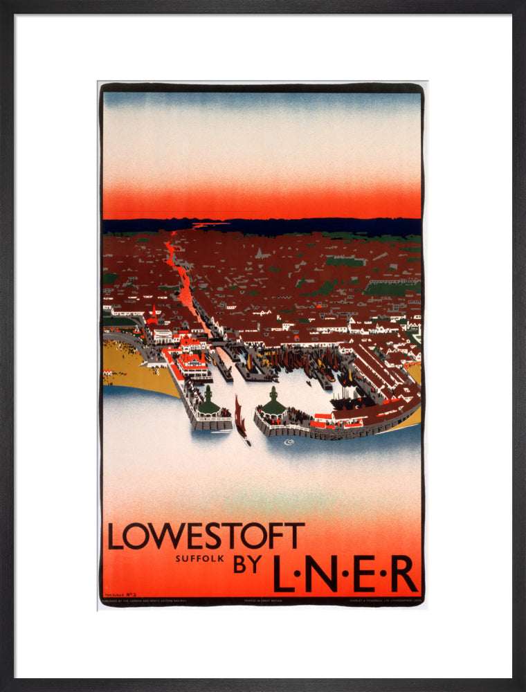 'Lowestoft', LNER poster, 1923-1947. art print large black Art Print - Science Museum Shop