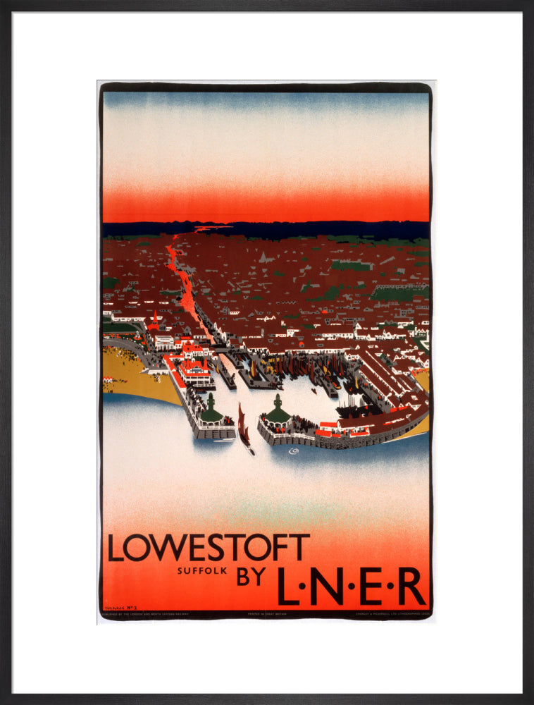 'Lowestoft', LNER poster, 1923-1947. art print extra large black Art Print - Science Museum Shop