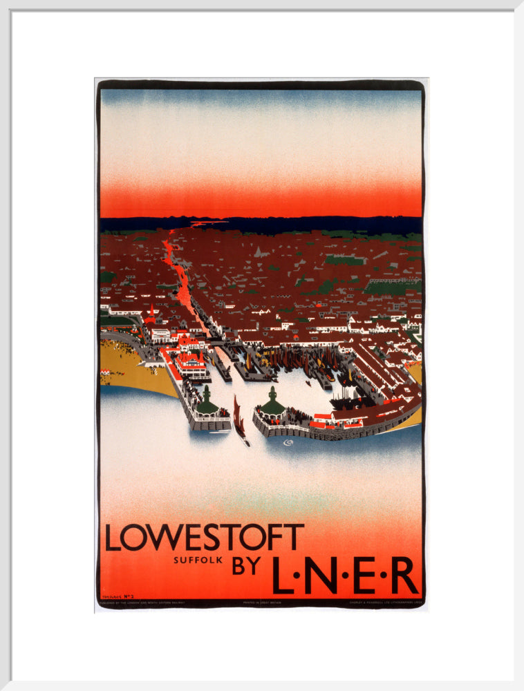 'Lowestoft', LNER poster, 1923-1947. art print extra large white Art Print - Science Museum Shop