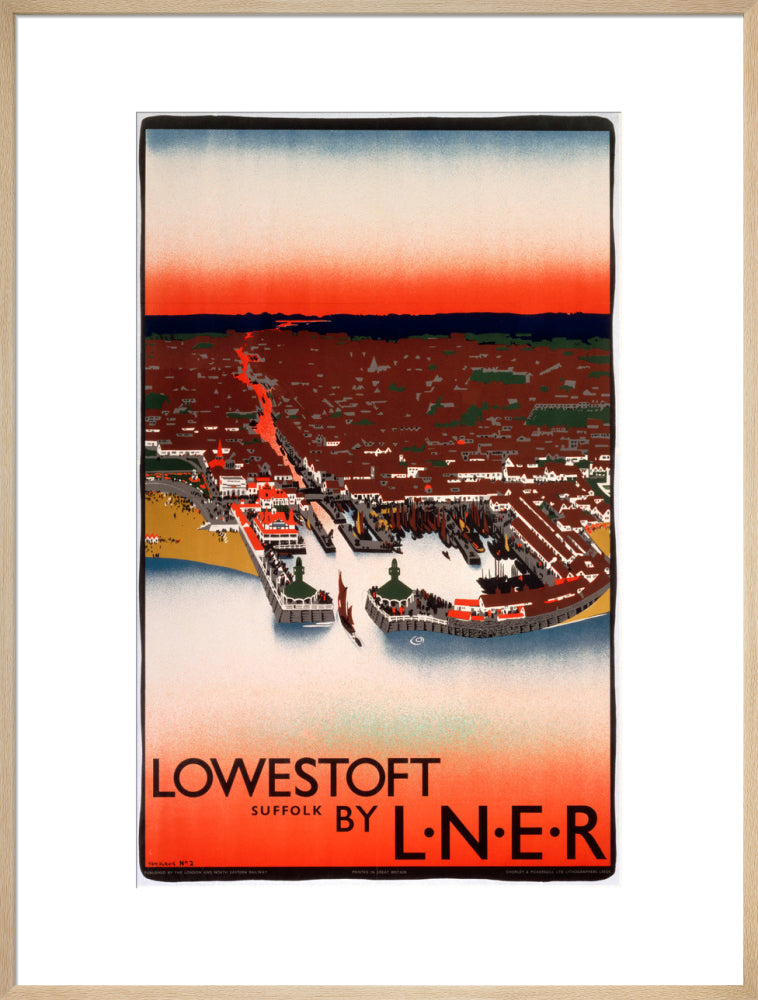 'Lowestoft', LNER poster, 1923-1947. art print extra large natural Art Print - Science Museum Shop