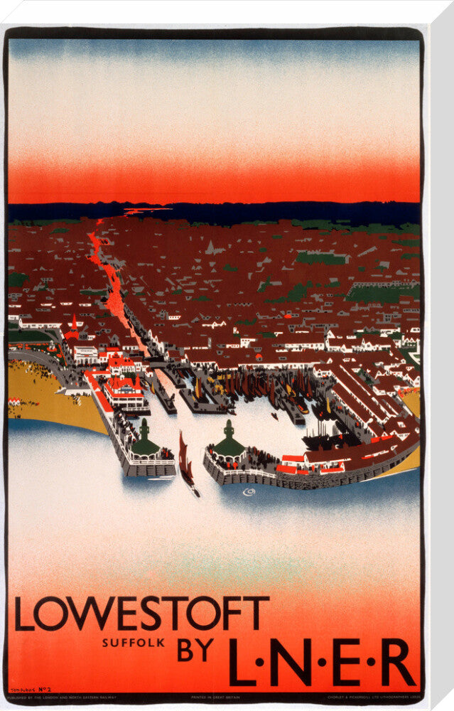 'Lowestoft', LNER poster, 1923-1947. stretched canvas large none Art Print - Science Museum Shop