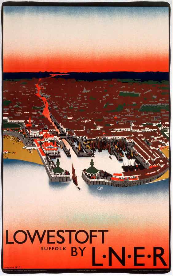 'Lowestoft', LNER poster, 1923-1947. Art Print - Science Museum Shop