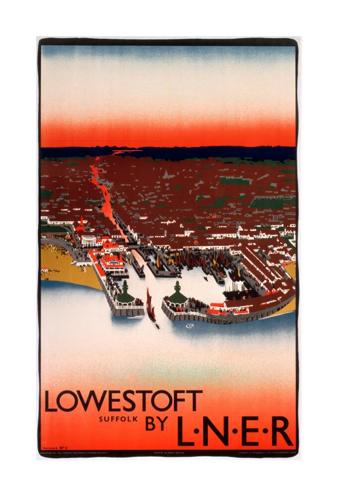 'Lowestoft', LNER poster, 1923-1947. unstretched canvas large none Art Print - Science Museum Shop