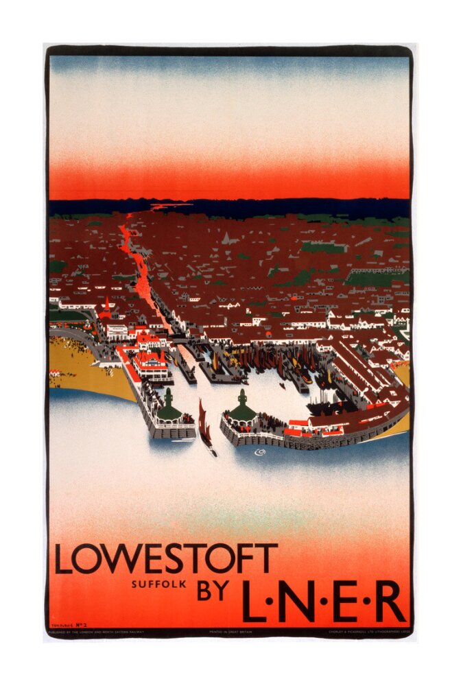 'Lowestoft', LNER poster, 1923-1947. unstretched canvas extra large none Art Print - Science Museum Shop