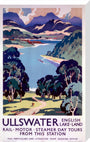 'Ullswater', LNER poster, 1923-1947. stretched canvas large none Art Print - Science Museum Shop
