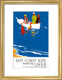 'East Coast Joys - No 4', LNER poster, 1931. art print small gold Art Print - Science Museum Shop