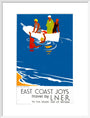 'East Coast Joys - No 4', LNER poster, 1931. art print large white Art Print - Science Museum Shop