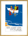 'East Coast Joys - No 4', LNER poster, 1931. art print large gold Art Print - Science Museum Shop