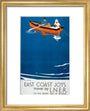 'East Coast Joys - No 5', LNER poster, 1931. art print extra small gold Art Print - Science Museum Shop