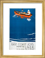 'East Coast Joys - No 5', LNER poster, 1931. art print small gold Art Print - Science Museum Shop