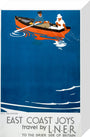 'East Coast Joys - No 5', LNER poster, 1931. stretched canvas small none Art Print - Science Museum Shop