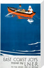 'East Coast Joys - No 5', LNER poster, 1931. stretched canvas medium none Art Print - Science Museum Shop