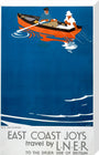'East Coast Joys - No 5', LNER poster, 1931. stretched canvas large none Art Print - Science Museum Shop