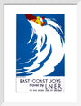 'East Coast Joys, No 6', LNER poster, 1931. art print small white Art Print - Science Museum Shop
