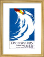'East Coast Joys, No 6', LNER poster, 1931. art print small gold Art Print - Science Museum Shop