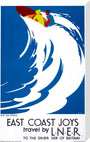 'East Coast Joys, No 6', LNER poster, 1931. stretched canvas large none Art Print - Science Museum Shop