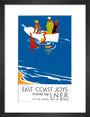'East Coast Joys No 4 - Sea Bathing', LNER poster, 1931. art print small black Art Print - Science Museum Shop