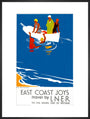 'East Coast Joys No 4 - Sea Bathing', LNER poster, 1931. art print extra large black Art Print - Science Museum Shop