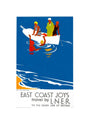 'East Coast Joys No 4 - Sea Bathing', LNER poster, 1931. unstretched canvas small none Art Print - Science Museum Shop