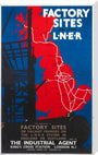 'Factory Sites on the LNER', LNER poster, 1923-1947. stretched canvas extra large none Art Print - Science Museum Shop