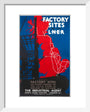 'Factory Sites on the LNER', LNER poster, 1923-1947. art print extra small white Art Print - Science Museum Shop