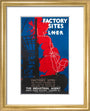 'Factory Sites on the LNER', LNER poster, 1923-1947. art print extra small gold Art Print - Science Museum Shop